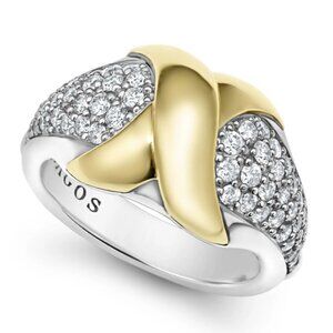 Embrace  18K Gold X Diamond Ring from Lagos Size 7 & 8